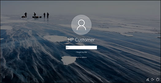 The lock screen displays after a successful BIOS update.