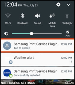 Installing Samsung Print Service Plugin