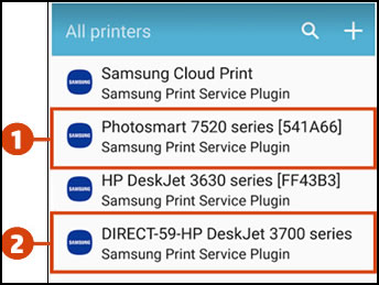 Selecting the printer