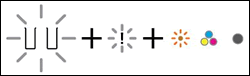 Error icon, Ink Level icons blink, Ink Alert light blinks