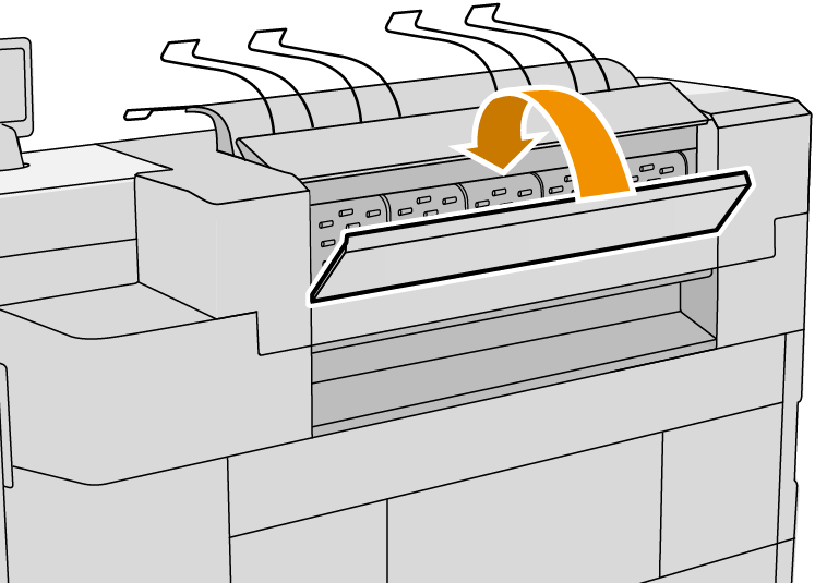 Paper jam in the top stacker | HP® Support