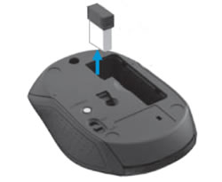 691922-001, HP Comfort Grip Wireless Mouse, 800 dpi, 2.4GHz, Black