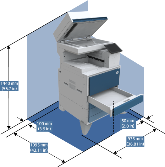 HP LaserJet Managed MFP E731, E73130, E73135, E73140 Printer