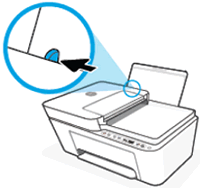 Sliding the paper guide to the left