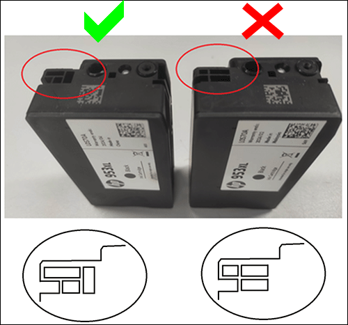 לא ניתן להתקין את מחסנית הדיו השחור HP 953XL | תמיכת הלקוחות של HP®‎