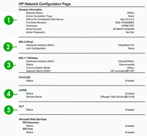 The network configuration page | HP® Support