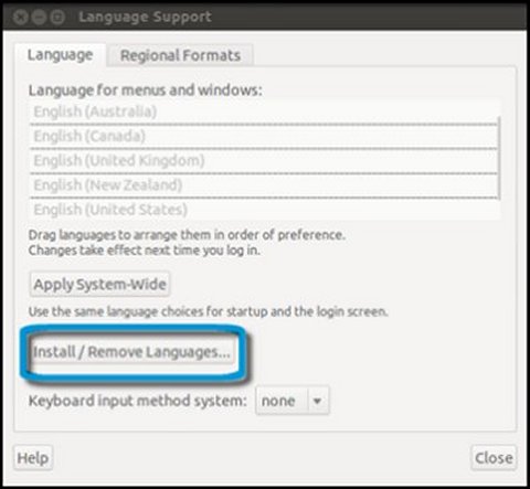 Installing or Removing Languages