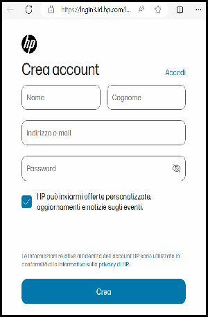 Creazione e gestione di un account HP | Assistenza HP®