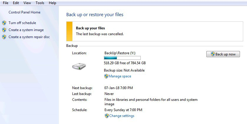 Backing up the computer system | HP® Support