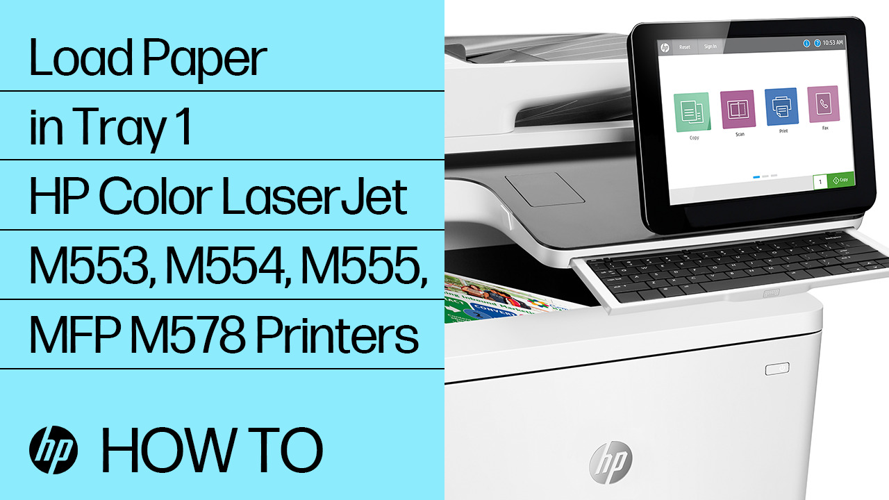 HP Color LaserJet Enterprise M552, M553, M554, M555 - Load paper