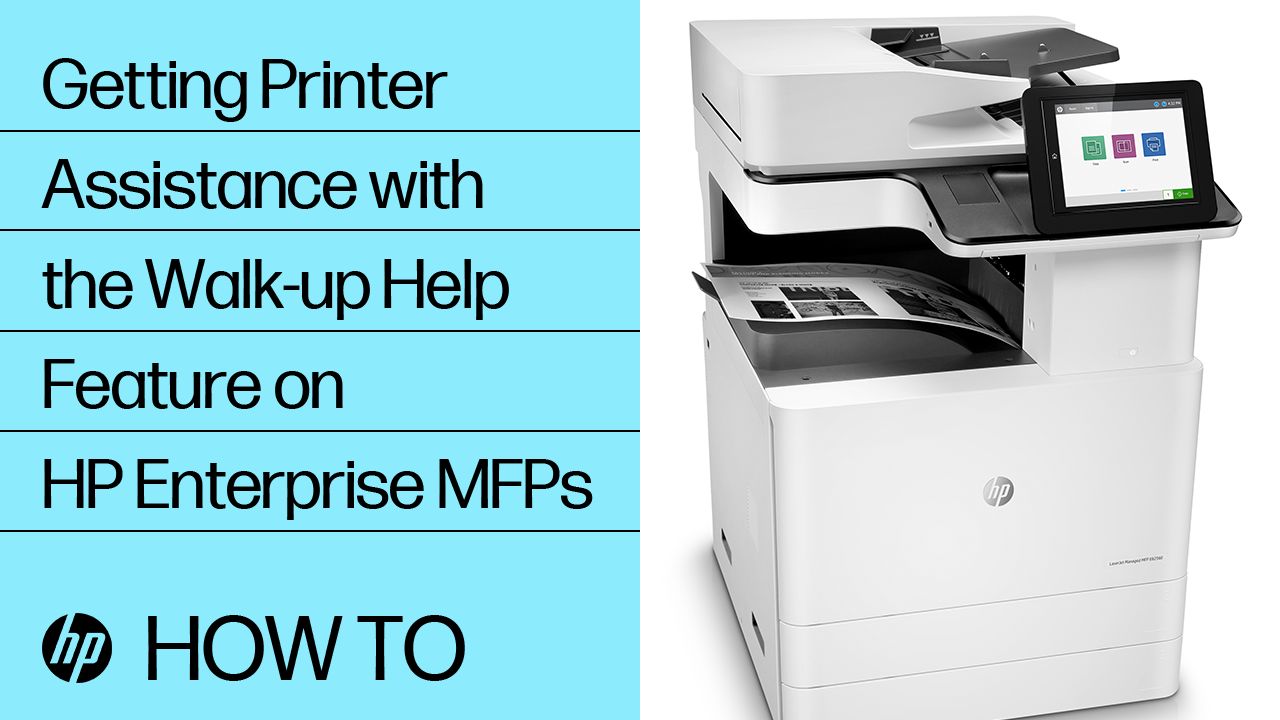 HP Enterprise - Access help instructions from the printer control panel ...