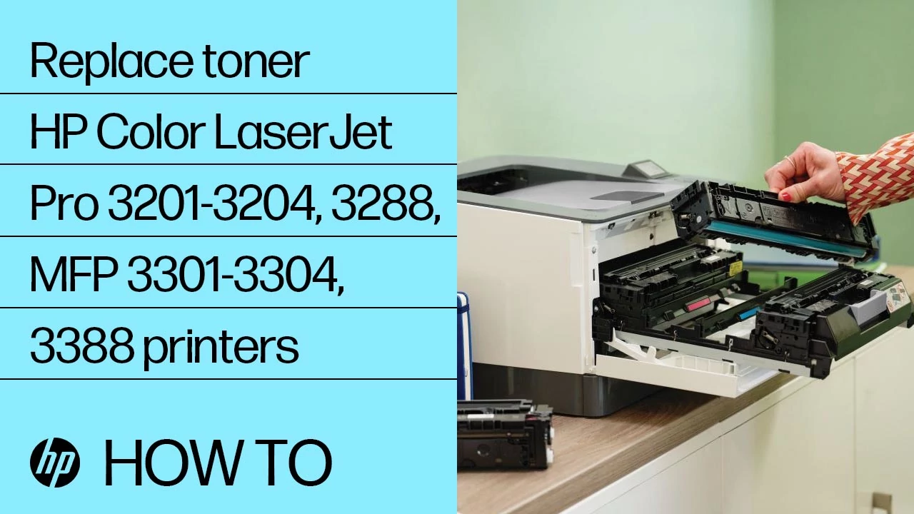 HP Color LaserJet Pro 3200 Printers - Replace a toner cartridge | HP ...
