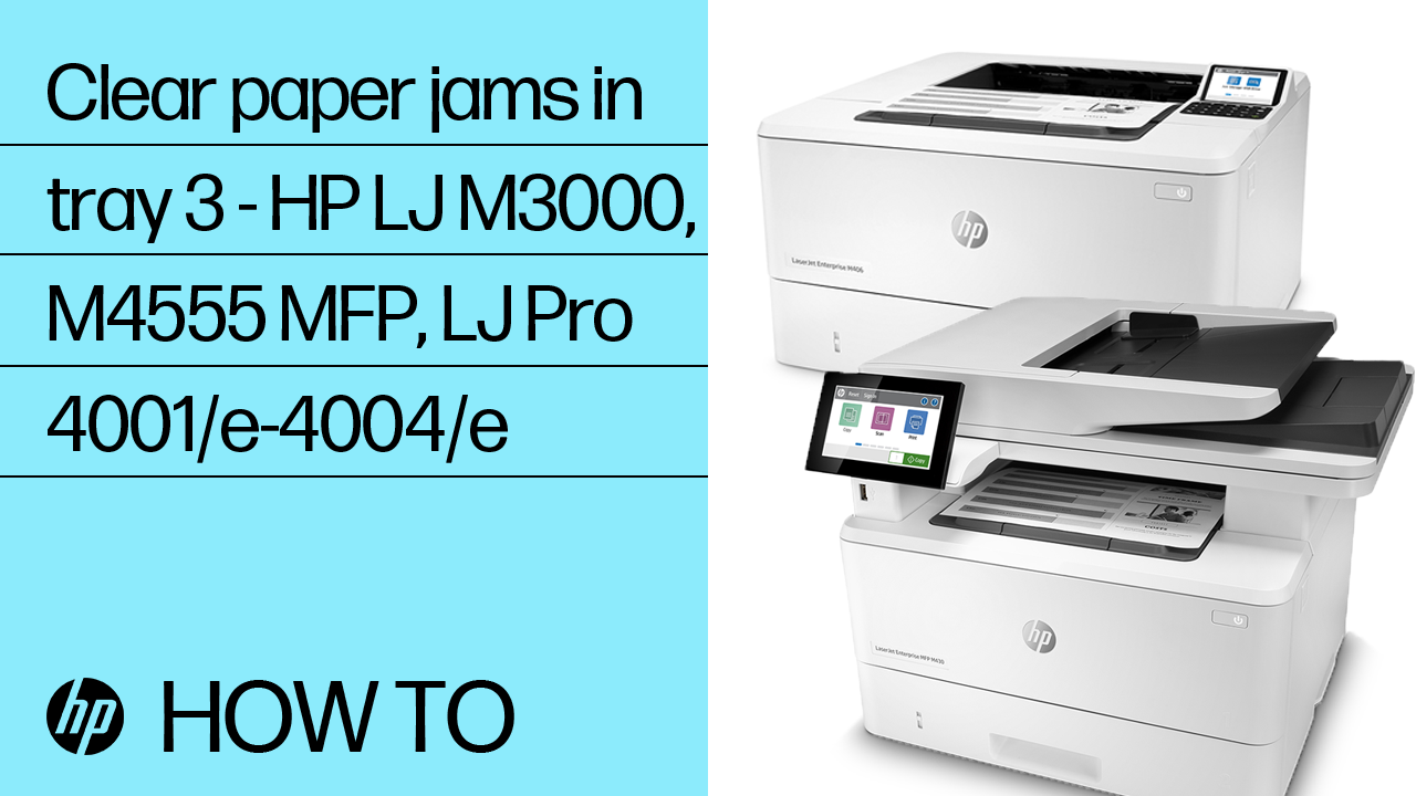 HP LaserJet Pro 4001-4004, MFP 4101-4104 - 13.04 jam error tray 3
