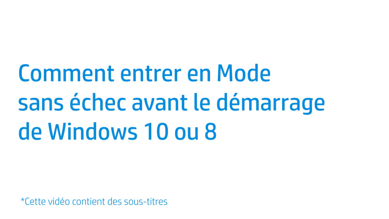 Ordinateurs HP - Mode sans échec de Windows (Windows 10) | Assistance HP®