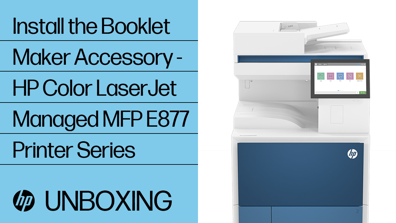 HP A3 LaserJet Managed, HP A3 PageWide - Installation videos | HP