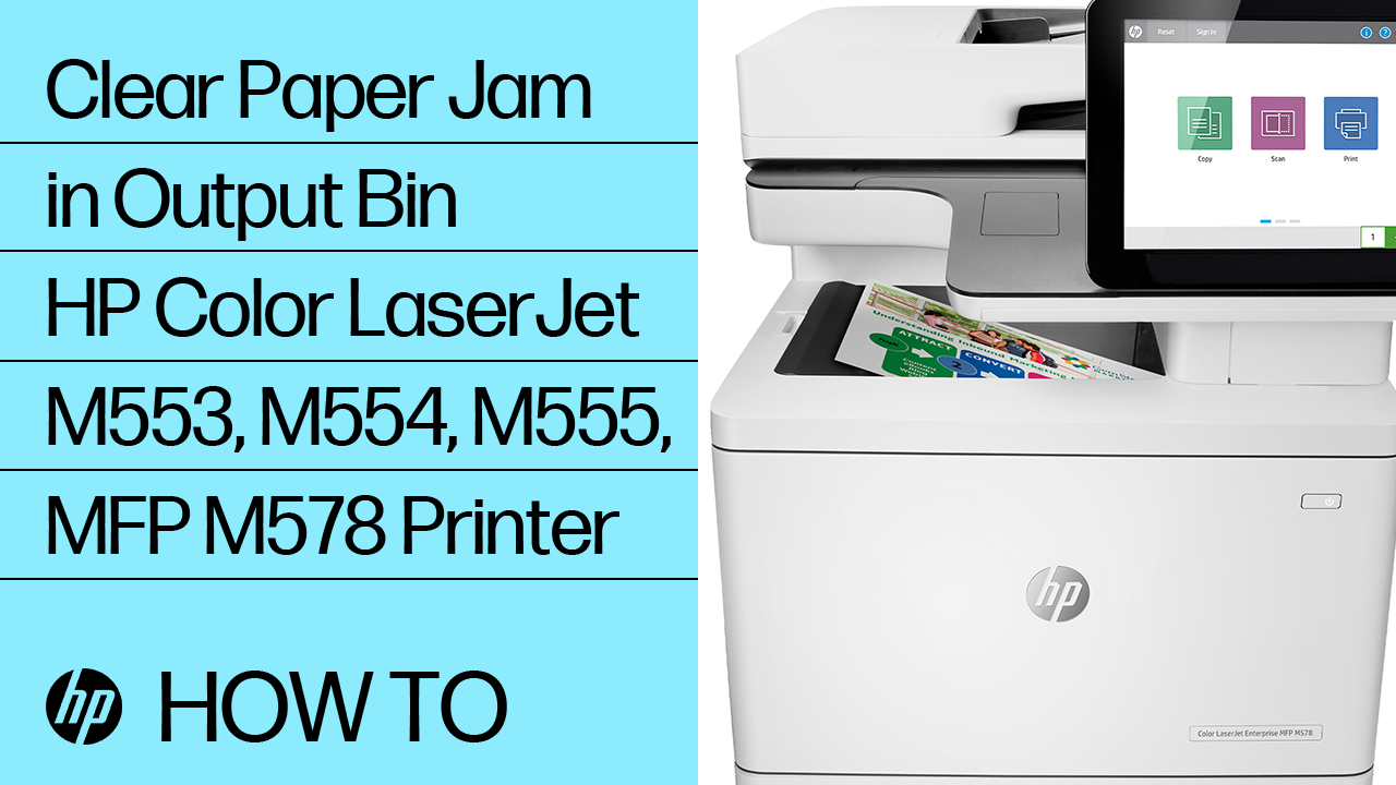 HP Color LaserJet Enterprise M552, M553 - 13.B9 Erro de atolamento