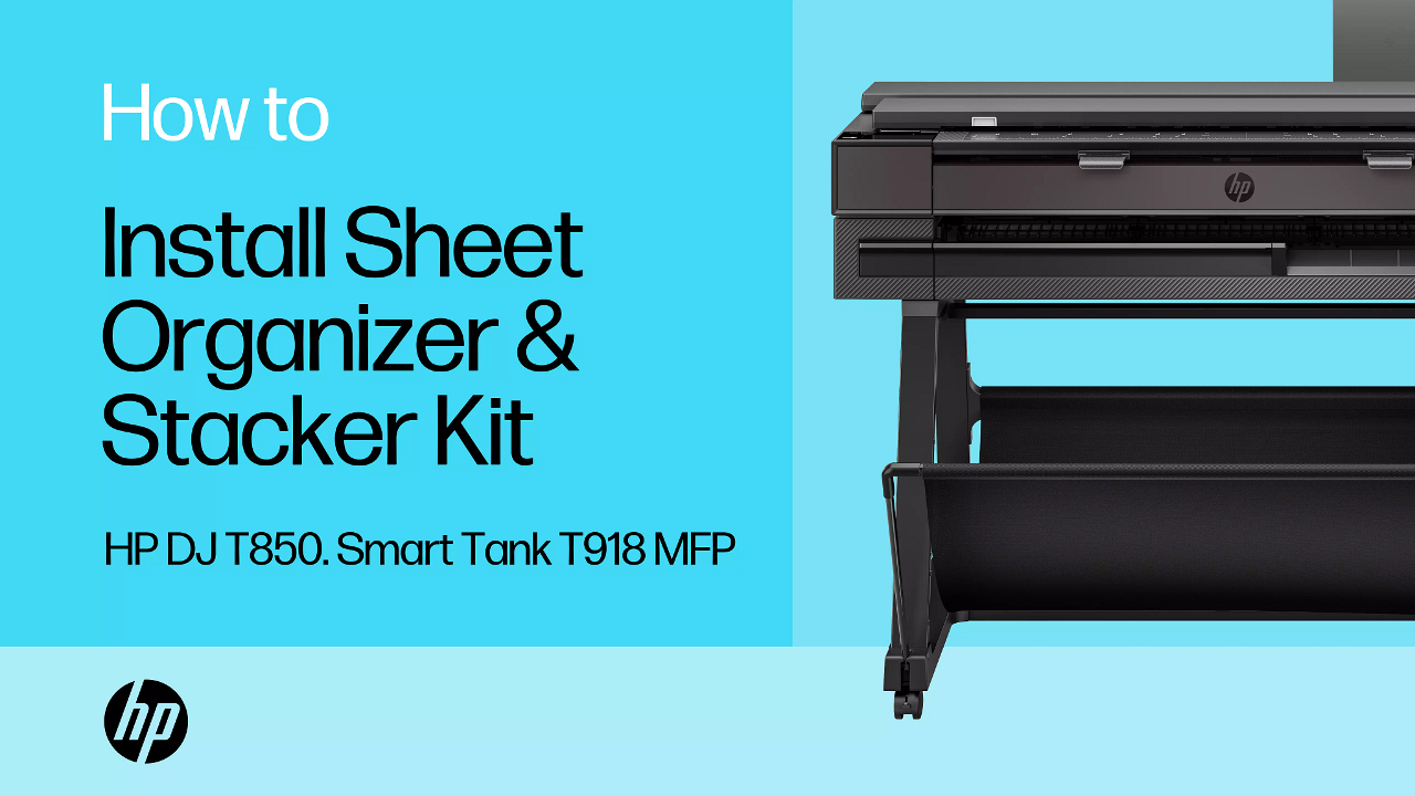 How to Install the Sheet Organizer and Stacker Kit in the HP DesignJet ...