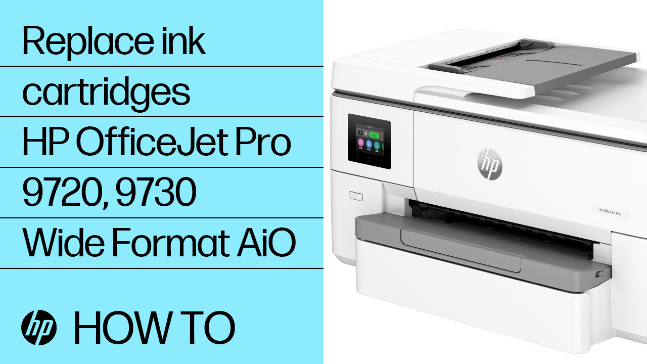 HP OfficeJet Pro 9720 Printers - Replace an ink cartridge