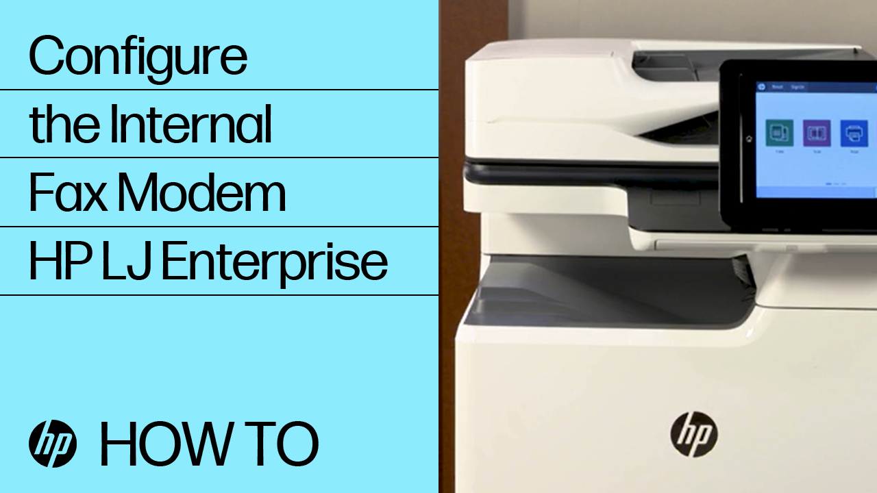 HP LaserJet Enterprise, HP PageWide Enterprise - Set up Fax Send | HP ...