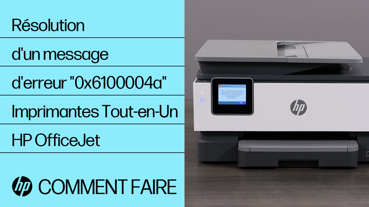Imprimantes toutenun HP OfficeJet Erreur "0x6100004a" après un — free download