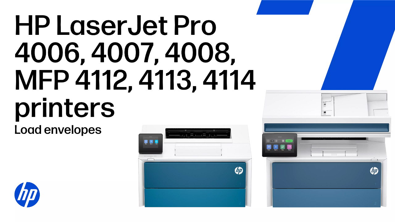 HP LaserJet Pro 4006, 4007, 4008, MFP 4112, 4113, 4114 - Load and print ...