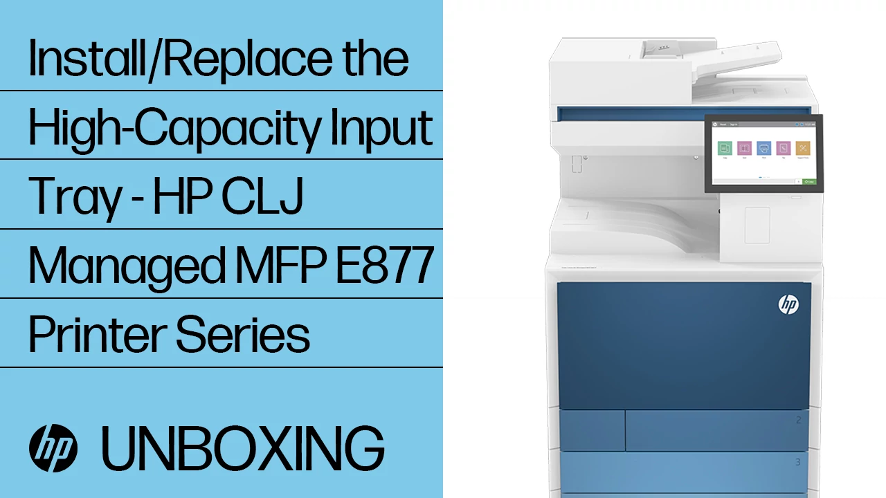 HP A3 LaserJet Managed, HP A3 PageWide - Installation videos | HP