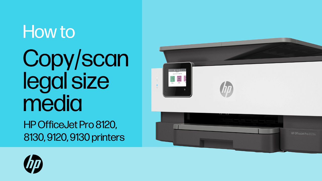 HP OfficeJet Pro 8120, 8130, 9120, 9130 printers - Copy and scan