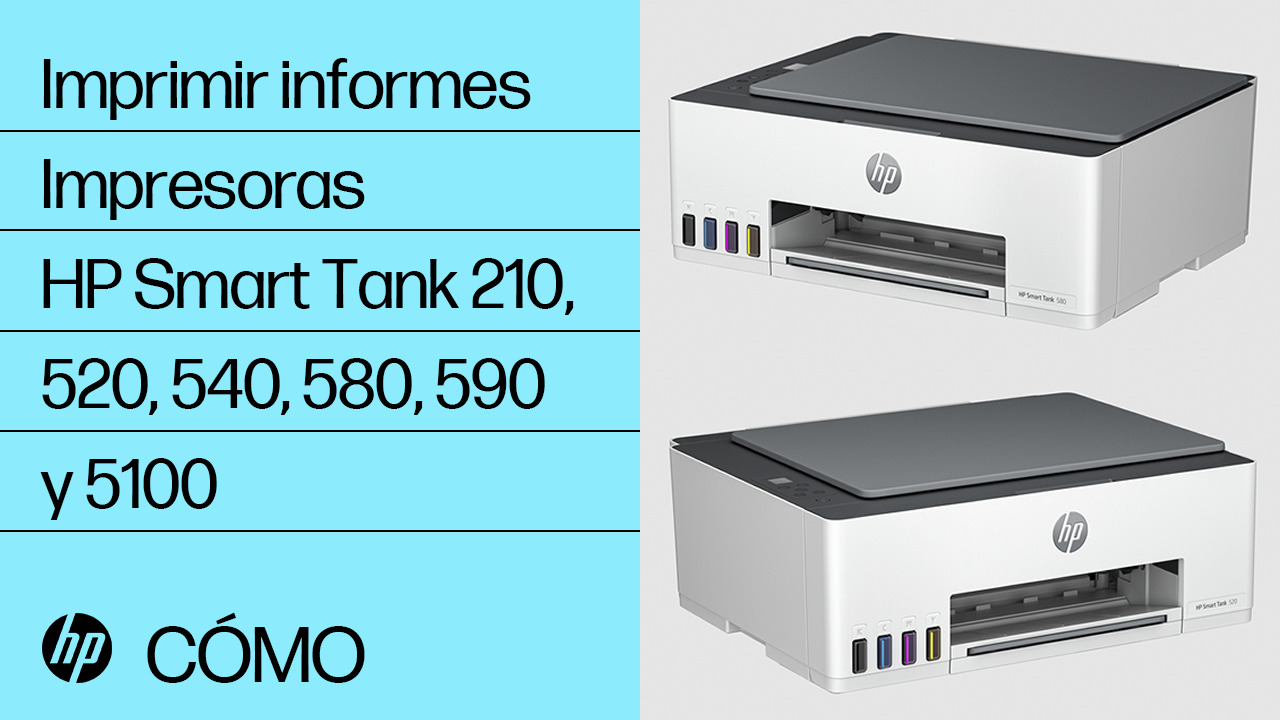 Impresoras HP Smart Tank 520, 540 - Impresión de informes y páginas de ...