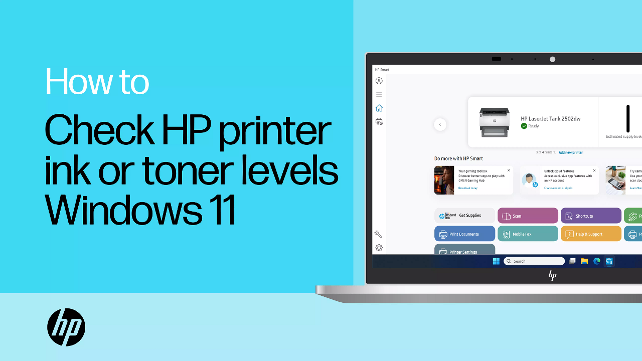Check HP printer ink or toner levels | دعم HP®‎