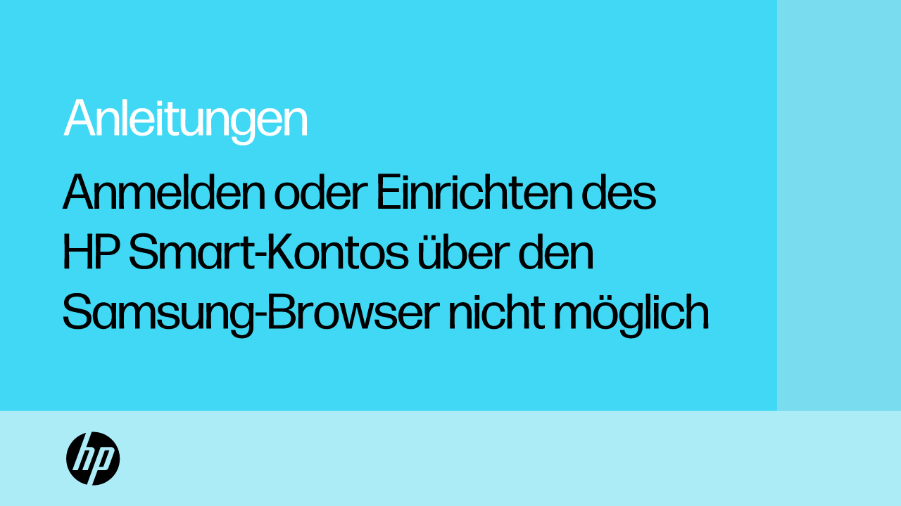 HP Drucker – Anmelden oder Erstellen eines HP Smart-Kontos nicht
