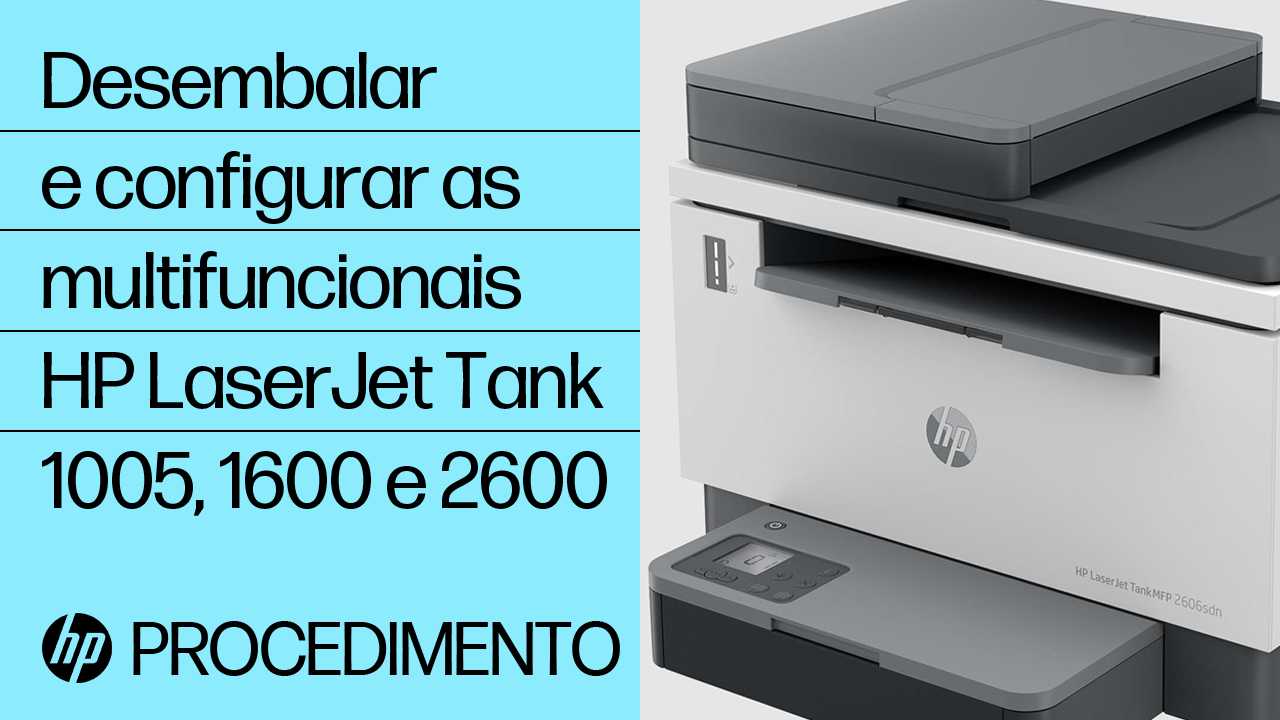 Impressora HP LaserJet Tank MFP 1602w Configuração | Suporte HP®