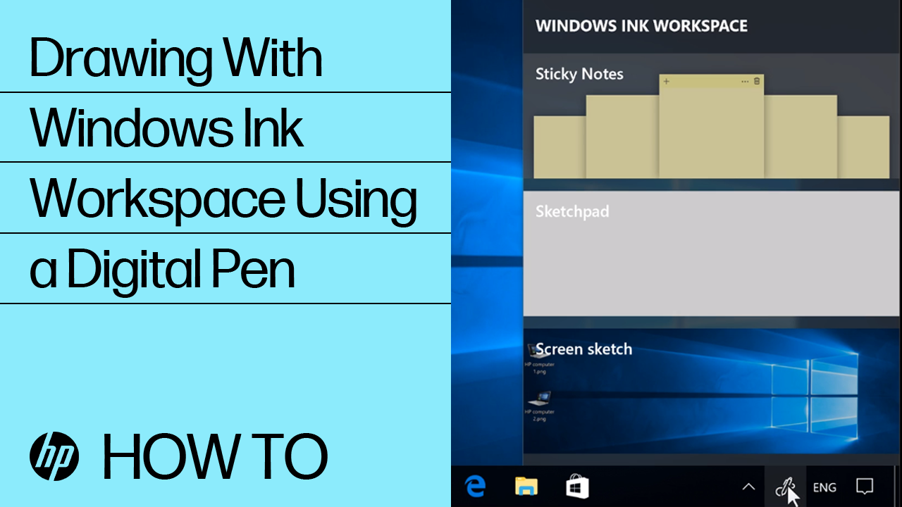 HP PC - การใช้ปากกากับ Windows Ink Workspace (Windows 10) | บริการ ...