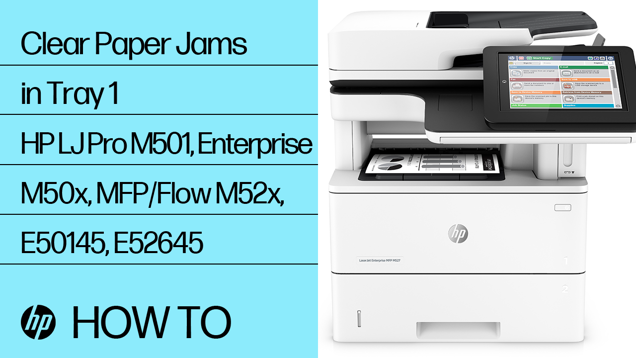 HP LaserJet Pro M501 - トレイ 1 内の紙詰まりの解消 | HP® サポート