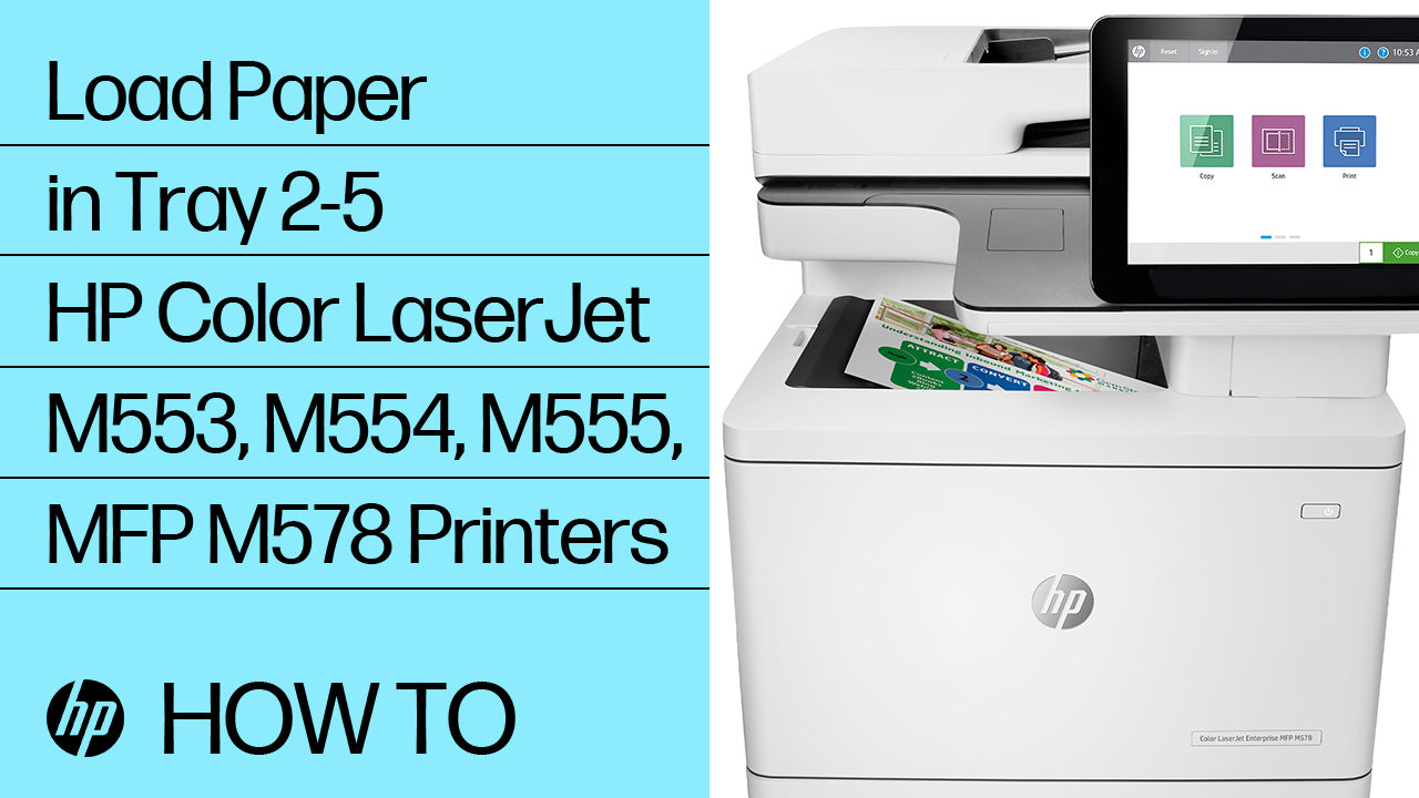 HP Color LaserJet Enterprise M552、M553 - トレイ 2、3、4、5 に用紙