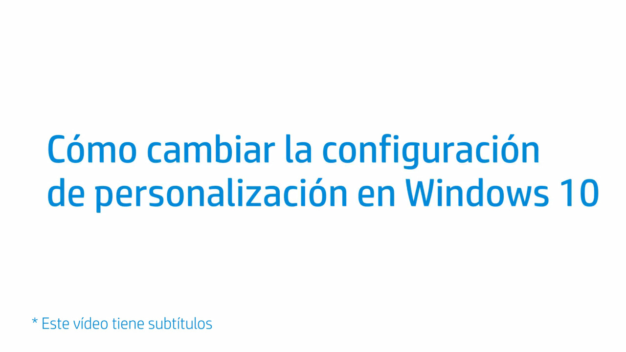 Cómo cambiar la configuración de personalización en Windows 10, image size:1280x720