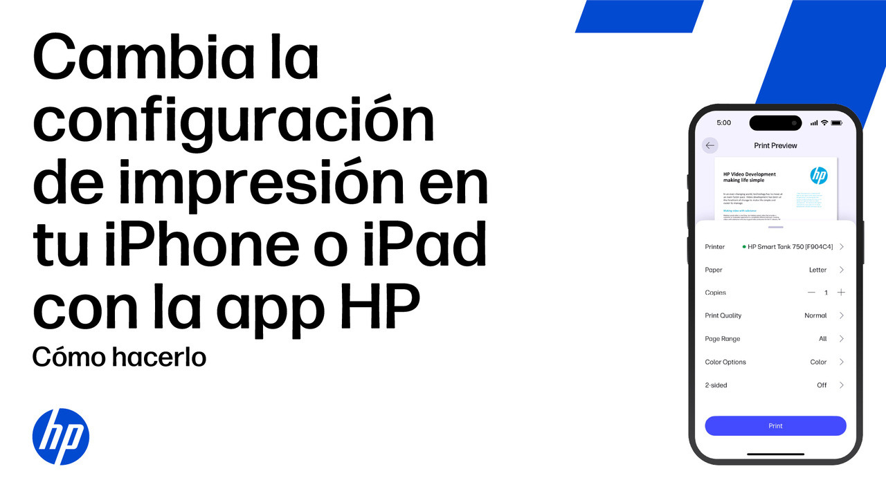 Cambiar la configuración de impresión en su iPhone o iPad mediante la ...