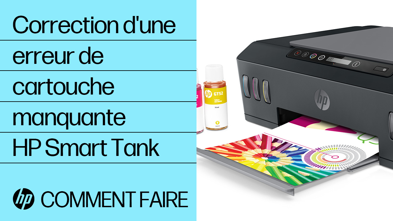 Erreurs de têtes d'impression sur les imprimantes HP Smart Tank 500 et