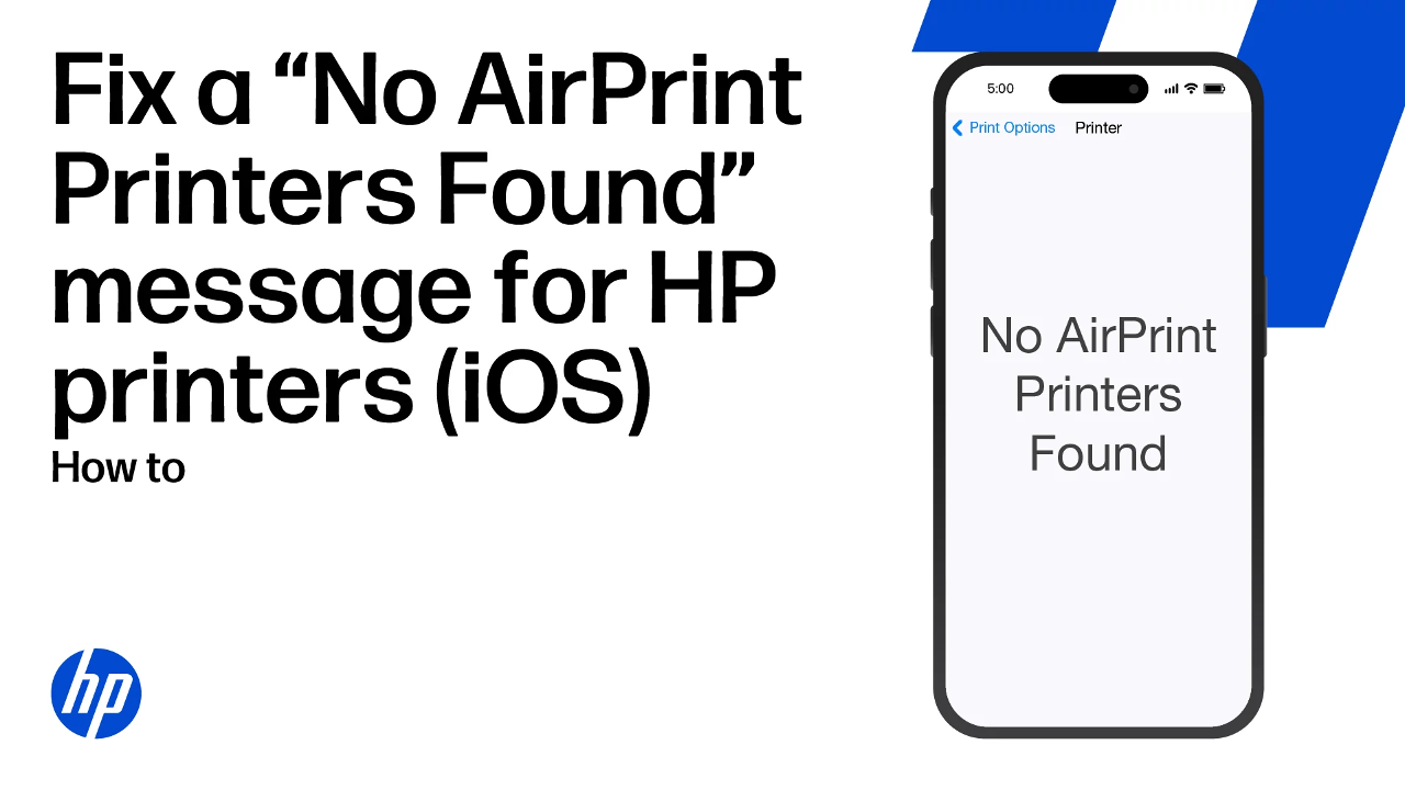 HP printer setup (Apple AirPrint for iPhone, iPad) | HP® Support